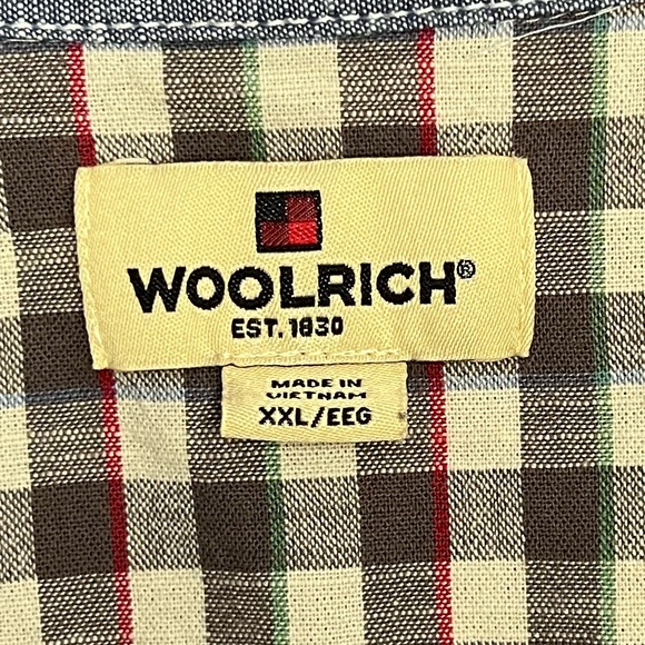 Woolrich Chambray Mens Button Down Short Sleeve Size XXL 2XL - Picture 5 of 5